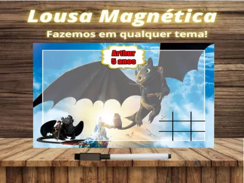 Lousa Magnética + J.v Como Treinar Seu Dragão com Embalagem