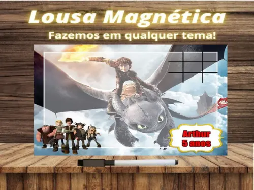 Lousa Magnética + J.v Como Treinar Seu Dragão com Embalagem