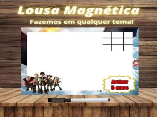Lousa Magnética + J.v Como Treinar Seu Dragão com Embalagem
