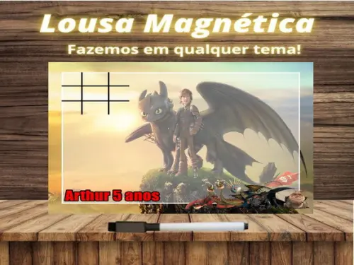 Lousa Magnética + J.v Como Treinar Seu Dragão com Embalagem