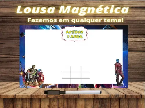 Lousa Magnética + J.v Guardiões da Galáxia com Embalagem