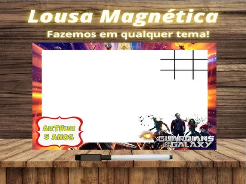 Lousa Magnética + J.v Guardiões da Galáxia com Embalagem