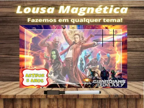 Lousa Magnética + J.v Guardiões da Galáxia com Embalagem