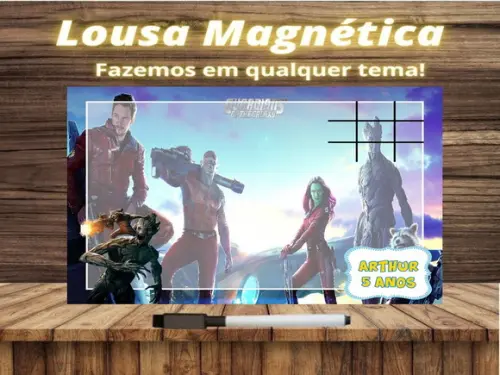 Lousa Magnética + J.v Guardiões da Galáxia com Embalagem