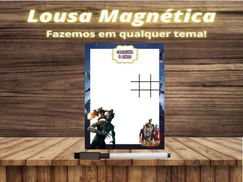 Lousa Magnética + J.v Guardiões da Galáxia com Embalagem