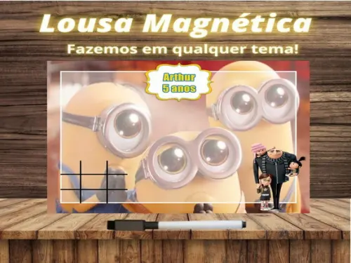 Lousa Magnética + J.v Meu Malvado Favorito com Embalagem
