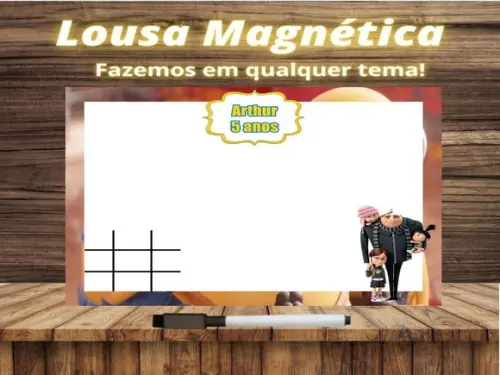 Lousa Magnética + J.v Meu Malvado Favorito com Embalagem