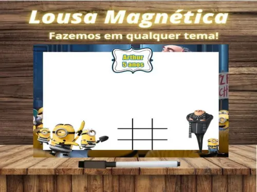 Lousa Magnética + J.v Meu Malvado Favorito com Embalagem