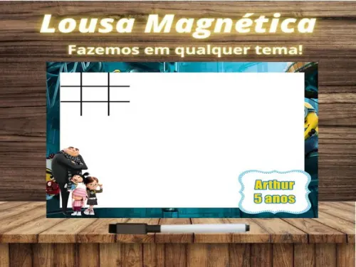 Lousa Magnética + J.v Meu Malvado Favorito com Embalagem