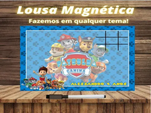 Lousa Magnética + J.v Patrulha Canina com Embalagem