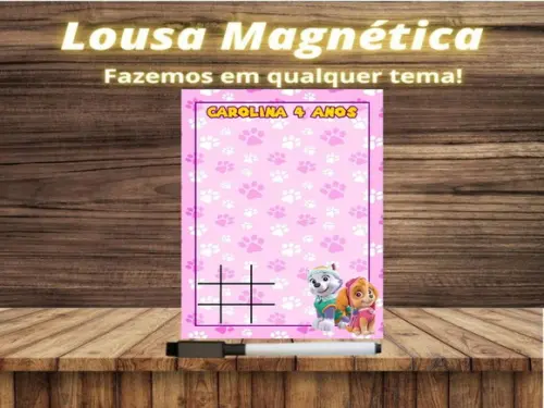 Lousa Magnética + J.v Patrulha Canina com Embalagem