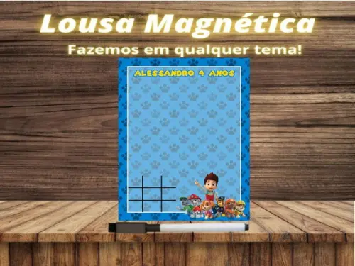 Lousa Magnética + J.v Patrulha Canina com Embalagem