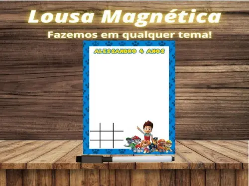 Lousa Magnética + J.v Patrulha Canina com Embalagem