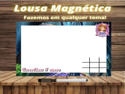 Lousa Magnética + J.v Princesinha Sofia com Embalagem