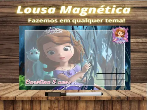 Lousa Magnética + J.v Princesinha Sofia com Embalagem