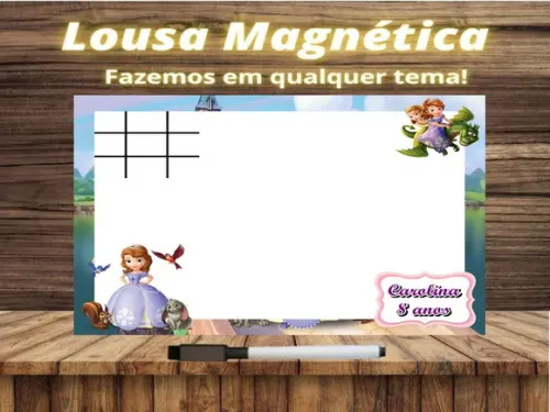 Lousa Magnética + J.v Princesinha Sofia com Embalagem