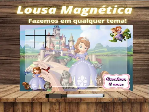 Lousa Magnética + J.v Princesinha Sofia com Embalagem
