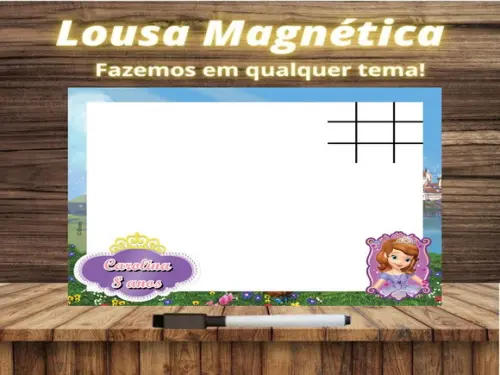 Lousa Magnética + J.v Princesinha Sofia com Embalagem