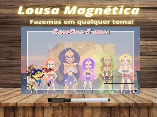 Lousa Magnética + J.v Super Hero Girls com Embalagem
