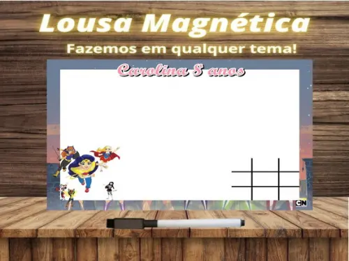 Lousa Magnética + J.v Super Hero Girls com Embalagem