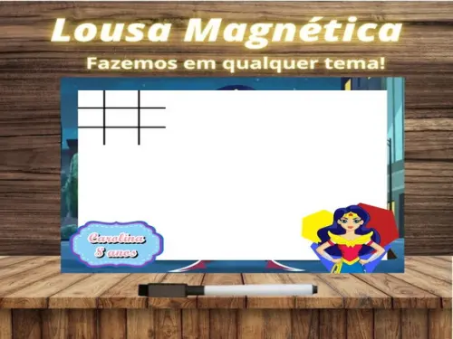 Lousa Magnética + J.v Super Hero Girls com Embalagem