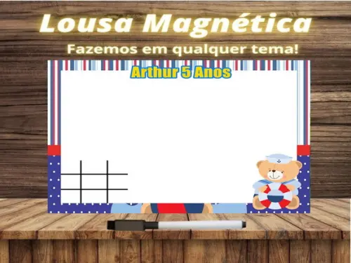 Lousa Magnética + J.v Ursinho Marinheiro com Embalagem