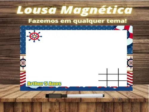 Lousa Magnética + J.v Ursinho Marinheiro com Embalagem