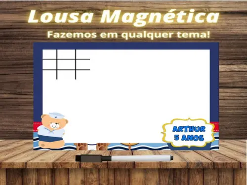 Lousa Magnética + J.v Ursinho Marinheiro com Embalagem