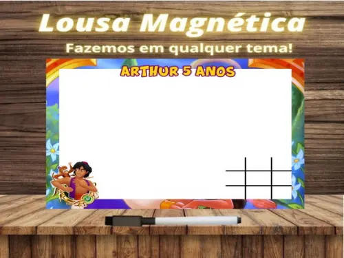 Lousa Magnética + Jogo da Velha Aladdin com Embalagem