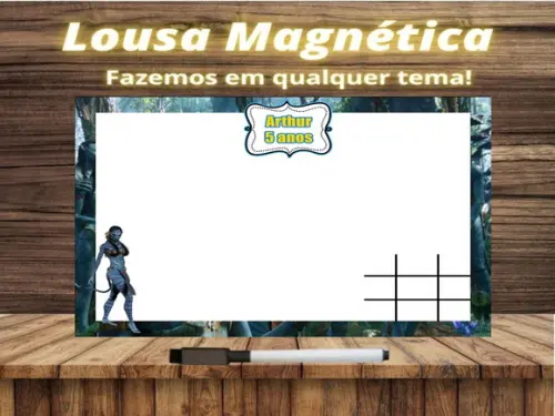Lousa Magnética + Jogo da Velha Avatar com Embalagem
