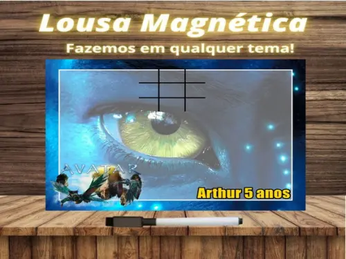 Lousa Magnética + Jogo da Velha Avatar com Embalagem