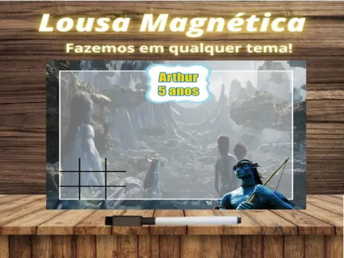 Lousa Magnética + Jogo da Velha Avatar com Embalagem