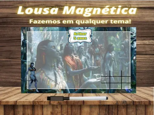 Lousa Magnética + Jogo da Velha Avatar com Embalagem