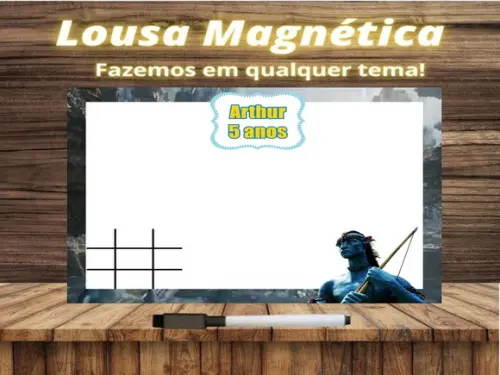 Lousa Magnética + Jogo da Velha Avatar com Embalagem