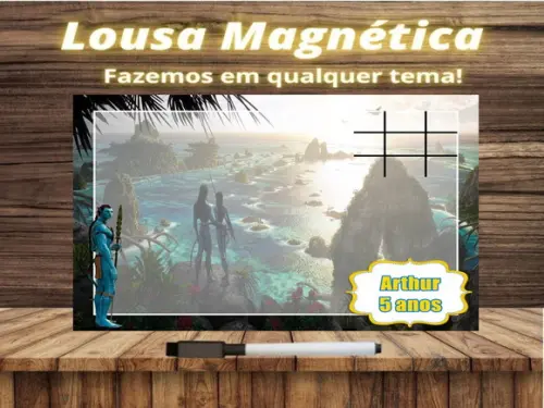 Lousa Magnética + Jogo da Velha Avatar com Embalagem