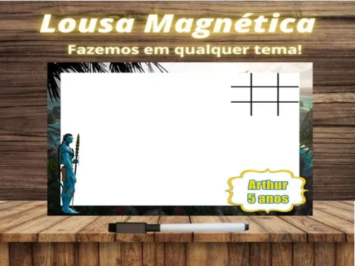 Lousa Magnética + Jogo da Velha Avatar com Embalagem