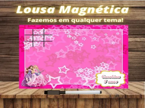 Lousa Magnética + Jogo da Velha Barbie com Embalagem