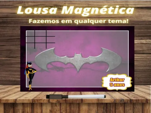 Lousa Magnética + Jogo da Velha Batgirl com Embalagem