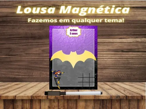 Lousa Magnética + Jogo da Velha Batgirl com Embalagem