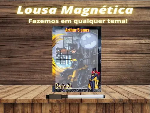 Lousa Magnética + Jogo da Velha Batgirl com Embalagem