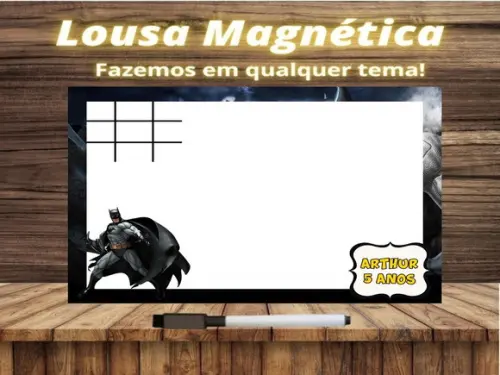 Lousa Magnética + Jogo da Velha Batman com Embalagem