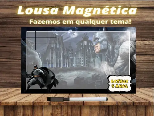Lousa Magnética + Jogo da Velha Batman com Embalagem