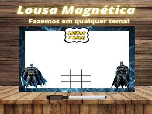 Lousa Magnética + Jogo da Velha Batman com Embalagem