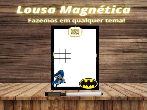 Lousa Magnética + Jogo da Velha Batman com Embalagem