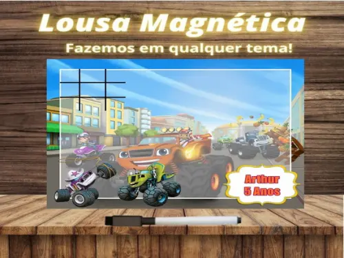 Lousa Magnética + Jogo da Velha Blaze com Embalagem