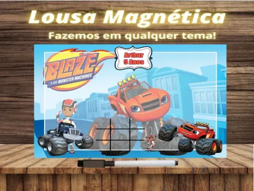 Lousa Magnética + Jogo da Velha Blaze com Embalagem