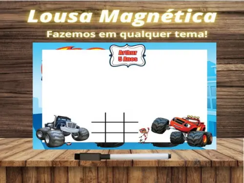 Lousa Magnética + Jogo da Velha Blaze com Embalagem