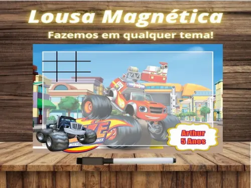 Lousa Magnética + Jogo da Velha Blaze com Embalagem