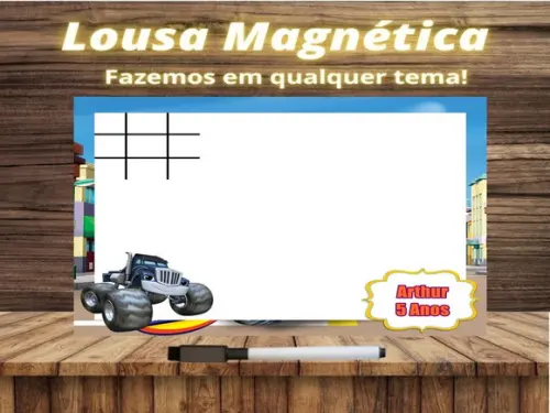 Lousa Magnética + Jogo da Velha Blaze com Embalagem