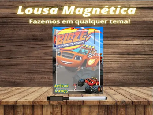 Lousa Magnética + Jogo da Velha Blaze com Embalagem